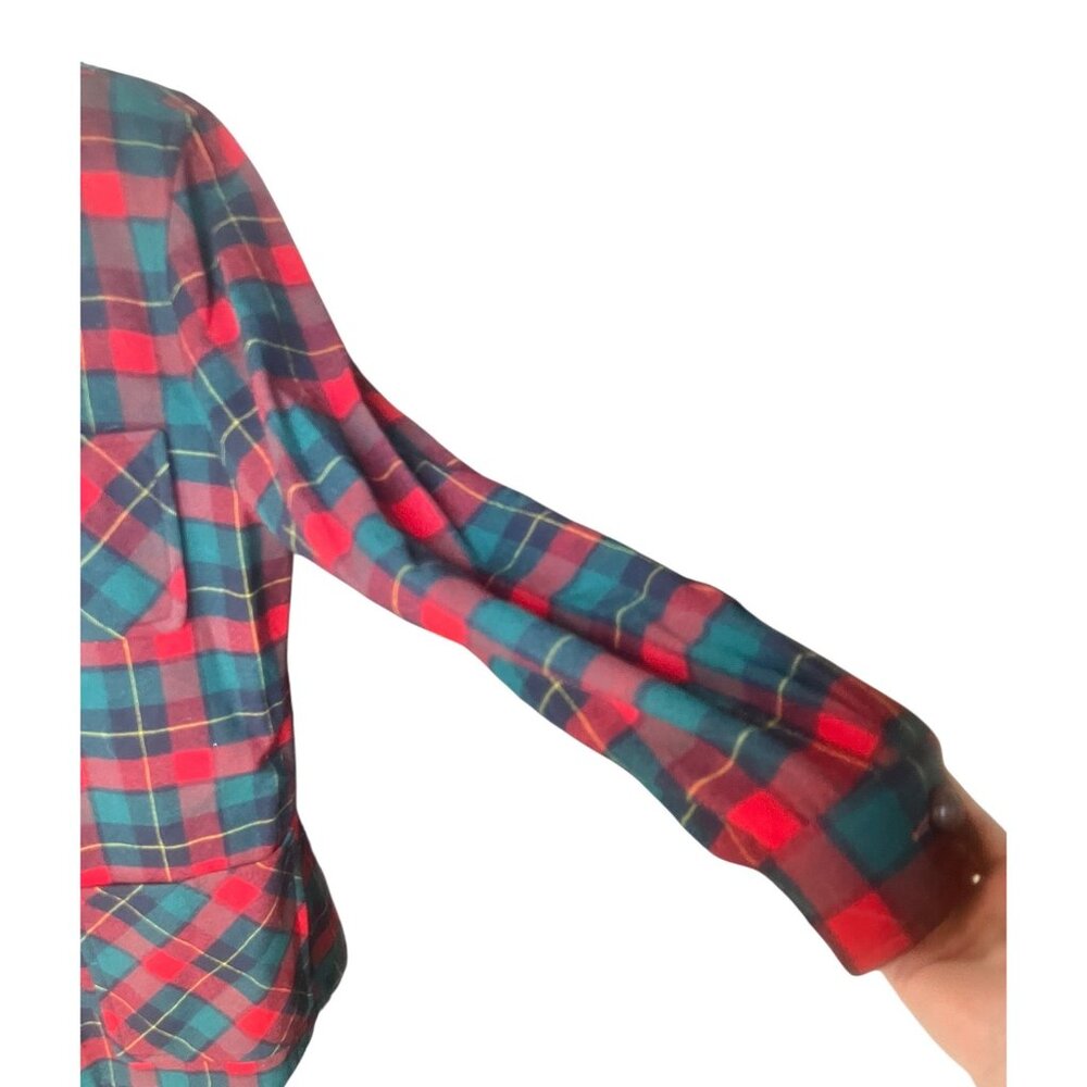 Pendleton Jacket Men’s Medium Wool Red Green Plaid Vintage Custom Tailored Tag - Picture 11 of 12